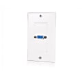 StarTech.com Single Outlet 15-Pin Female VGA Wall Plate - White - Wall mount plate - white 1 thumbnail image