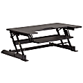 Flash Furniture HERCULES Series Sit-Stand Height-Adjustable Ergonomic Desk Riser With Keyboard Tray, 16-1/2" H x 36-1/4''W x 33"D, Black