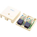 StarTech.com Dual Cat 5e RJ45 Wall Jack Ivory with Keystone Jacks - RJ-45 Network - Ivory 1 thumbnail image