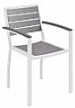 KFI Studios Eveleen Outdoor Arm Chair, Gray/White