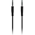 iEssentials 3.3ft Flat Colored 3.5mm Aux Cable-Black - 3.30 ft Mini-phone Audio Cable for Speaker, Audio Device - First End: 1 x Mini-phone Stereo Audio - Male - Second End: 1 x Mini-phone Stereo Audio - Male - Black