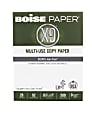 Boise® X-9® Multi-Use Printer & Copy Paper, White, Letter (8.5" x 11"), 500 Sheets Per Ream, 20 Lb, 92 Brightness