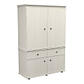 Inval 48"W Armoire/AV Storage Cabinet, Washed Oak 1 thumbnail image