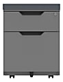 WorkPro® 21"D Vertical 2-Drawer Mobile File Cabinet With Seat Cushion, Gray 1 thumbnail image
