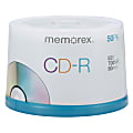 Memorex™ CD-R Recordable Media Spindle, 700MB/80 Minutes, Pack Of 50