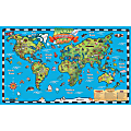 Popar Kid's World Map Interactive Wall Chart, 32" x 54”