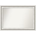 Amanti Art Non-Beveled Rectangle Framed Bathroom Wall Mirror, 29-1/2” x 41-1/2”, Parlor White