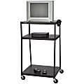 Quartet® Steel Wide-Body Cart, 54"H x 32"W x 27"D, Black 1 thumbnail image