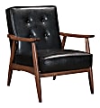 Zuo® Modern Rocky Arm Chair, Black/Walnut