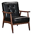 Zuo® Modern Rocky Arm Chair, Black/Walnut 1 thumbnail image