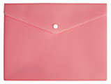 Office Depot® Brand Poly Envelope, 1/2" Expansion, Letter Size, Coral