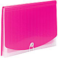 Smead Letter Expanding File - 8 1/2" x 11" - 7 Pocket(s) - 6 Divider(s) - Multi-colored, Pink, Clear - 1 Each