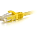 C2G 6in Cat5e Snagless Unshielded (UTP) Network Patch Cable - Yellow - Category 5e for Network Device - RJ-45 Male - RJ-45 Male - 6in - Yellow
