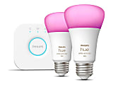 Philips Hue White and Color Ambiance Starter Kit - LED light bulb - shape: A19 - E26 - 9.5 W (equivalent 60 W) - warm to cool white light 1 thumbnail image