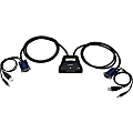 Manhattan 2-Port USB Mini KVM Switch with Audio Support - Operate two USB computers with one keyboard, mouse and monitor" 1 thumbnail image