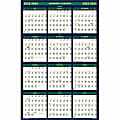 House of Doolittle Laminated Wipe Off Wall Calendar Academic Four Seasons Reversible 24 x 37 Inches - Academic/Professional - Julian Dates - Yearly