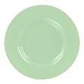 Martha Stewart Glass Serving Platter, 1"H x 13”W x 13"D, Jade Green