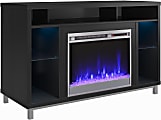 Ameriwood™ Home Lumina 48” Fireplace TV Stand, Black 1 thumbnail image