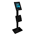Mount-It! MI-3770B Secure iPad® Floor Stand With Document Holder, 49-1/8"H x 11-3/4"W x 15-3/4"D, Black