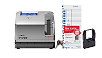 Pyramid™ 3500 Time Clock & Document Stamp, Gray/Charcoal 1 thumbnail image