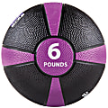GoFit Medicine Ball, 6 Lb, Black/Purple 1 thumbnail image
