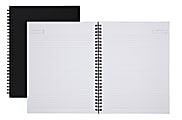 Office Depot® Brand Wirebound Business Notebook, Hard Back Cover, 7-1/4" x 9-1/2", Narrow Ruled, 80 Sheets, Black 1 thumbnail image