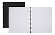 Office Depot® Brand Wirebound Business Notebook, Hard Back Cover, 8-7/8" x 11", 1 Subject, Narrow Ruled, 80 Sheets, Black 1 thumbnail image