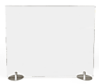 Ghent Desktop Freestanding Glass Protection Screen, 24”H x 59”W x 1/4”D, Clear 1 thumbnail image