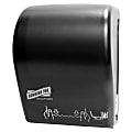 Genuine Joe Solutions Touchless Hardwound Towel Dispenser - Touchless, Hardwound Roll - Black - Touch-free, Anti-bacterial - 1 Each