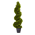 Nearly Natural Grass Spiral Topiary Plastic Tree With Deco Planter, 36”H x 11”W x 10”D, Green 1 thumbnail image