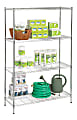 Realspace® Wire Shelving, 4-Shelves, 72"H x 48"W x 18"D, Chrome