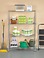 Realspace Wire Shelving 4 Shelves 72 H, Realspace Wire Shelving