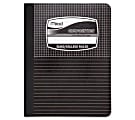 Mead Black Cover Graph Composition Book - 100 Sheets - Sewn/Glued - 15 lb Basis Weight - 7 1/2" x 9 3/4" - White Paper - Black Cover Marble - 1 Each