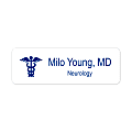 Custom Engraved Plastic Name Badge/Tag, Round Or Square Corners, Assorted Color Options, 1" x 3"