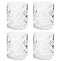 Gibson Home 4-Piece Diamond Embossed Double Old Fashioned Glassware Set, 13 Oz, Clear 1 thumbnail image