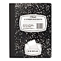 Mead® Journal Composition Book, 7 1/2" x 9 3/4", Wide Ruled, 50 Sheets, Black Marble