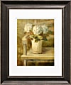 Timeless Frames Diana Pewter-Framed Floral Artwork, 11" x 14", Hydrangea Bouquet On Bench