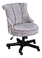 Linon Home Décor Corin Fabric Mid-Back Chair, Gray Croc/Black 1 thumbnail image
