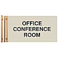 Custom Engraved Plastic Extended Wall Sign With Holder, 4" x 8"