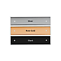 Slide-In Metal Wall Mount Office Sign Holder, Black, Rose Gold Or Silver, 2" x 10" 1 thumbnail image