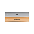 Slide-In Metal Wall Mount Office Sign Holder, Gold Or Silver, 2" x 12" 1 thumbnail image