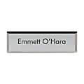 Custom Engraved Metal Rectangle Name Badge/Tag, 3/4" x 2-3/4", Silver 1 thumbnail image