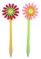 Office Depot® Brand Ballpoint Pen With Topper, Medium Point, 1.0 mm, Assorted Barrel Colors, Black Ink, Flower Spinner 1 thumbnail image