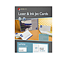 MACO Micro-perforated Laser/Ink Jet Business Cards - 2" Width x 3.5" Length - 250/Box - Rectangle - 10/Sheet - Laser, Inkjet - White