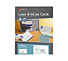 MACO Micro-perforated Laser/Ink Jet Business Cards - 2" Width x 3.5" Length - 250/Box - Rectangle - 10/Sheet - Laser, Inkjet - White 1 thumbnail image