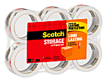 Scotch® Long Lasting Storage Packaging Tape, 1-7/8" x 54.6 Yd., Clear, Pack Of 6 Rolls 1 thumbnail image
