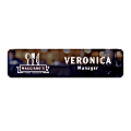 Custom Printed Full Color Plastic Name Badge/Tag, Round Or Square Corners,  3/4" x 3" Rectangle