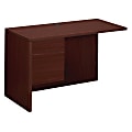 HON® 10500 48"W Left Desk Return, Mahogany 1 thumbnail image