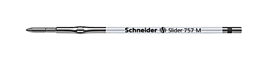 Stride® Schneider Slider 757 Refills, For Pulse Pro And Sharky Pens, Medium Point, Black Ink, Pack Of 10