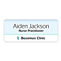 Custom Printed Full Color Rectangle Name Badge/Tag, Round Or Square Corners,  1-1/4" x 3"
